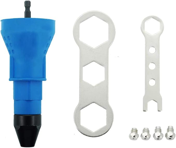 DEVMO Electric Rivet Nut Gun Cordless Riveting Tool Insert Nut Adaptor Drill Adapter