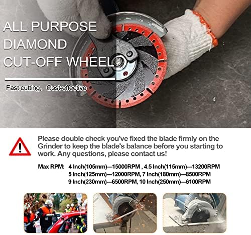 Metal Cutting Diamond Blade 4"- BRSCHNITT 2pcs 105mm All-Purpose Diamond Saw Blade for Rebar Sheet Metal Angle Iron Stainless Steel Concrete.