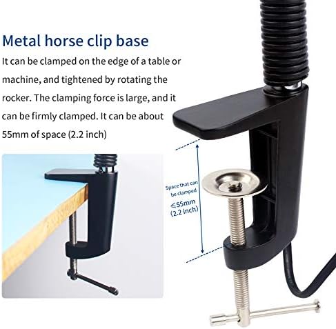 Led C Clamp Work Light IP65 Water Proof Flexible Gooseneck lamp 900 Lumens 120 Volt for Machine Lathe Milling Drill Press Industrial Lighting