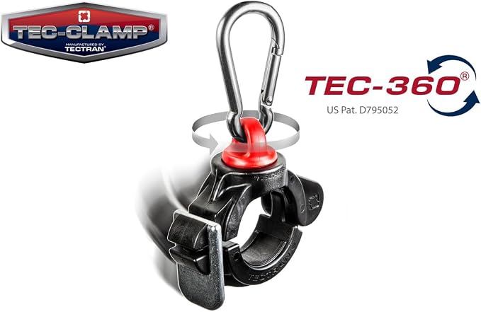 Tectran Heavy Duty Dual Spring Tender Kit | ABS Air Line Hose Support Spring w/Protective Sleeve | Black | (16" Length/APL TEC-360 CLAMP®)