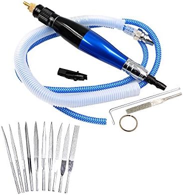 Pneumatic Ultrasonic Grinding Machine Reciprocating Ultrasonic Polishing Machine Ultrasonic Vibration Grinder (Blue)