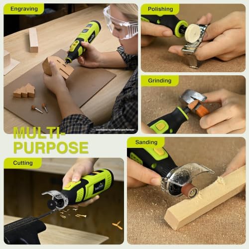 SnapFresh 12V Cordless Rotary Tool Kit, 32,000 RPM, 111 Accessories