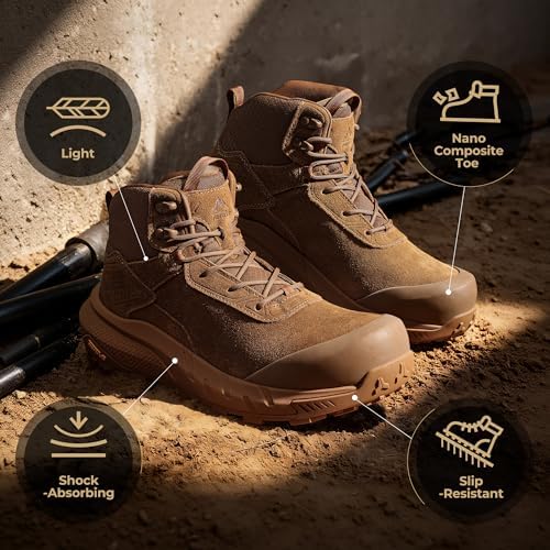 NORTIV 8 Composite Toe Work Boots for Men Waterproof
