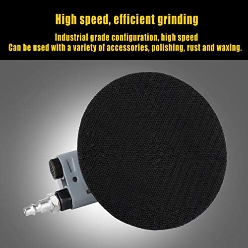 6" Professional Air Random Orbital Palm Sander, 3.0mm Eccentricity Dual Action Pneumatic Sander Pro Grinding Sanding Tools