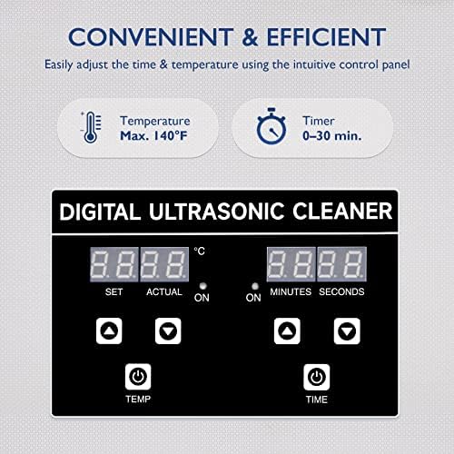 CREWORKS 1.8L Professional Ultrasonic Cleaning Machine with Heater & Timer