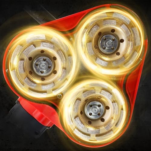 Electric Diamond Polisher Machine - 2800W Concrete Floor Grinder Kit with 3 Diamond Wheels, 6 Variable Speed for Dustless Grinding of Stone Marble Granite Cement Epoxy Thinset Metal Descaling