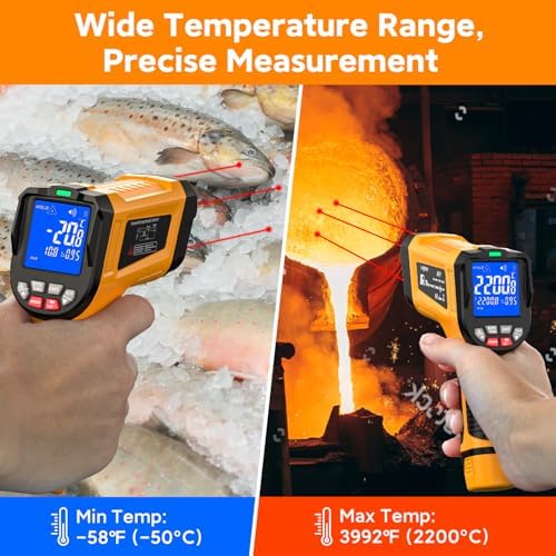 Infrared Thermometer Temperature Gun 3992°F 50:1,