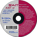 United Abrasives-SAIT 23042 A36T Fast Cutting Thin High Speed Cut-Off Wheels 3" x 1/16" x 1/4", 50 Pack
