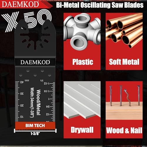 50PCS Bi-Metal Metal Cutting Oscillating Blades for Wood & Plastic