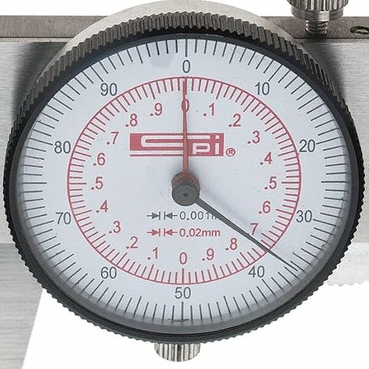 SPI 17-965-5 Dual Scale Inch Metric Dial Caliper: 0" to 6" (0 to 150mm) Range