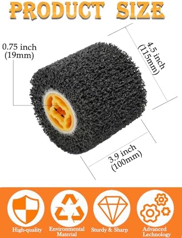 6 Pcs 4.5" x 4" Abrasive Drawing Wheel Surface Conditioning Tool Burnishing