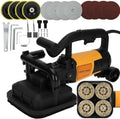 4-Head Electric Diamond Polisher Machine, 8" grinding diameters and 3pcs Diamond Grinding Wheels, 3800W Concrete Grinder for Polishing Stone Concrete Surface, Metal Descaling and Thinset Removing