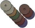 6" Dry Polishing Pads, 2x50, 2x100, 2x200, 400-3000 Grit