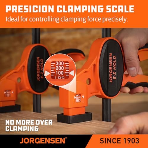 JORGENSEN E-Z Hold 2-Pack 18" 300LBS Load Indicator Woodworking Bar Clamps