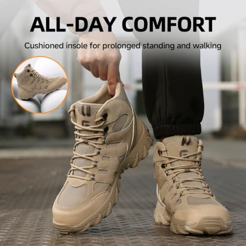 Steel Toe Boots for Men Work Indestructible Safety Boots