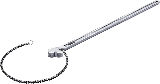 VEVOR Chain Wrench, 48 inch Chain Pipe Wrench, 13.4 inch Diameter Capacity, CRV Reversible Pipe Fitting Tool Wrench with High Strength Jaw and Ergonomic Handle, for Pipe Installation and Car Repair