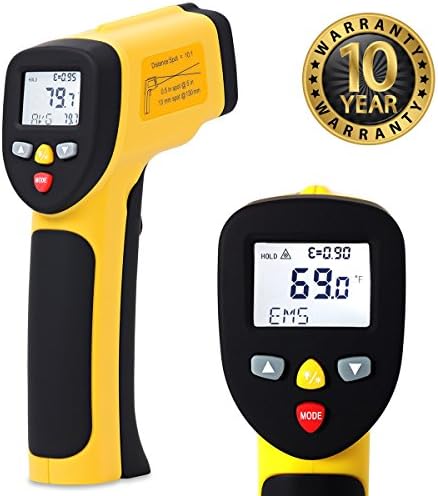 eT650D Temperature Gun by ennoLogic - Dual Laser Non-Contact Infrared Thermometer -58°F to 1202°F - NIST Option Available - Accurate Digital Surface IR Thermometer (Not for Body Temp)