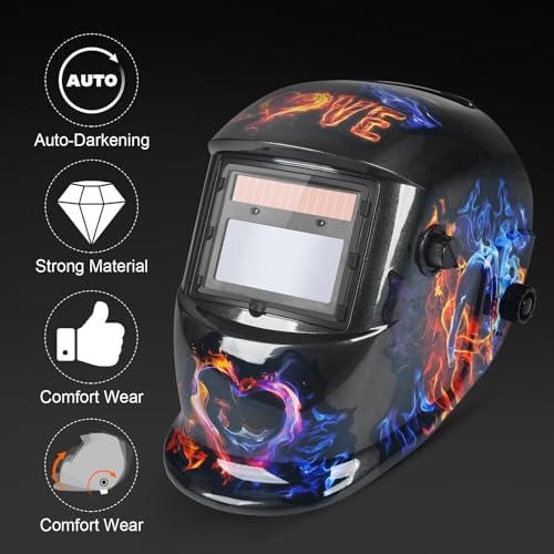 Welding Auto Darkening Helmet True Color Hood with Adjustable Shade Range 4/9-13 for TIG MIG ARC Welder Mask