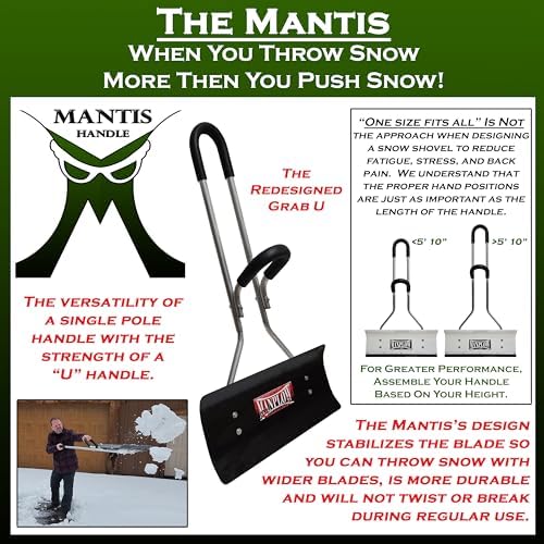 RevolutionX Snow Pushers and Shovels (Mantis Handle, 24")