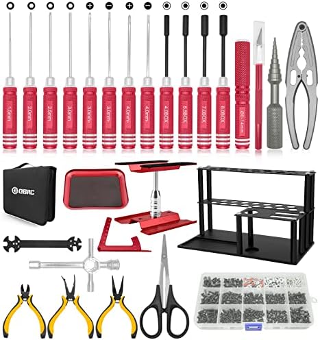 RC Tool Kit, 1/10 1/8 RC Tool, RC Car Boat Helicopter Repair Tools - 27pcs