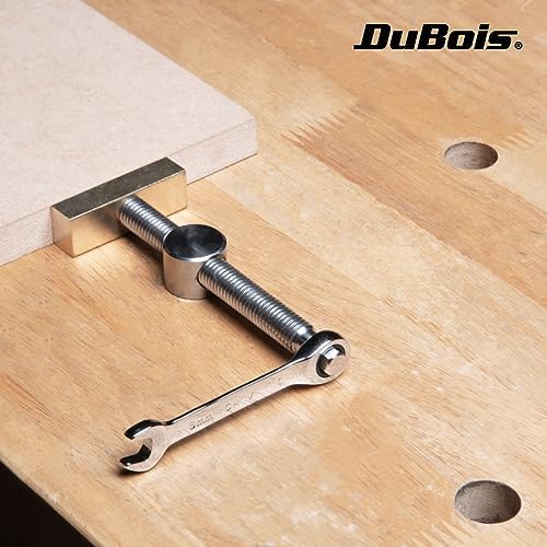 DuBois 51059-P2 Bench Dog Clamps for 3/4" (19mm) Dog Hole | Low-Profile Workbench Angle Adjustable Screw Clamp Stoppers, 4 PK