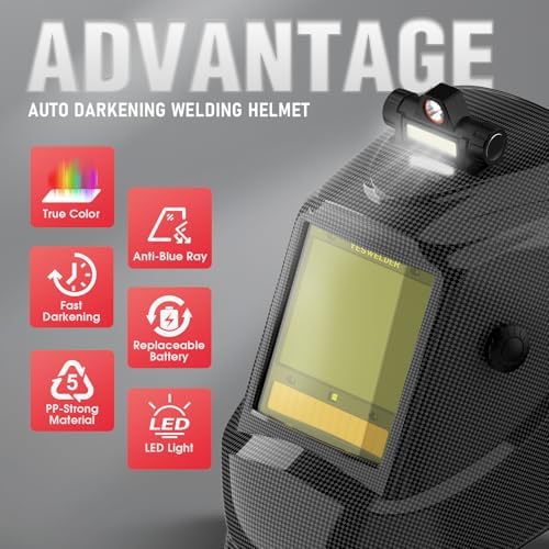 YESWELDER Smart Auto-Shade Welding Helmet with Digital Filter