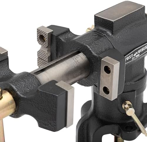 Yost Model 2.5R 2.5" Rotating Jaw Set Head Bench Vise | 2-1/2 Inch Maximum Jaw Width | Clamp On Swivel Base | Built-In Anvil
