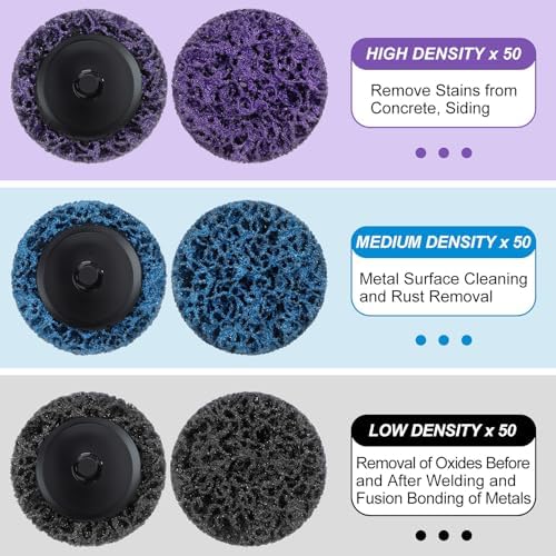 Macarrie 150 Pcs 2 Inch Surface Conditioning Sanding Discs, Diamond