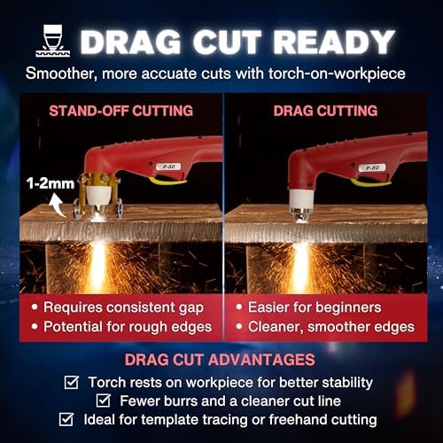 LTP8500 85A Drag-Cut HF Pilot Arc Plasma Cutter 220V