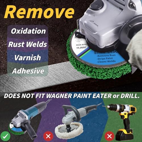 Oleitodh 20 Pack Strip Discs 4 Inch Paint Removal Rust Removal Wheels