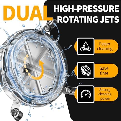 LidoDola 16'' Pressure Washer Surface Cleaner, Power Washer Accessory