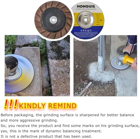 7" Ceramic Bond Diamond Cup Wheel for Concrete, 5/8-11, 100 Grit