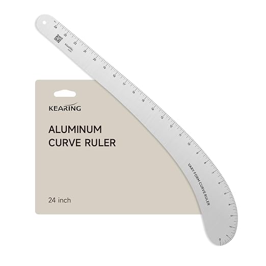 Kearing French Curve Ruler - 24 Inch Aluminum for Pattern Making, Sewing, Quilting & Design