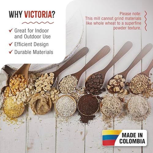 Victoria Manual Cast Iron Grain Mill 1200g with Low Hopper