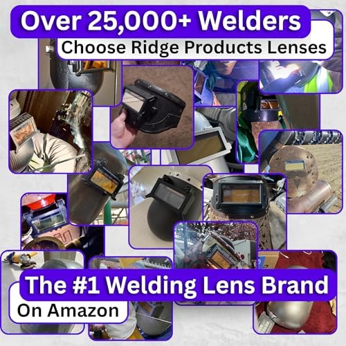 Ridge Products | HD Shade 9 Auto Darkening Welding Lens | Cool Blue Welding Lens 2x4 1/4 | Shade 9 Welding Lens Auto Darkening | Perfect for a Sugar Scoop Welding Hood or Pancake Welding Hood