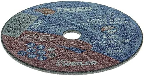 Weiler 57060 3-Inch Cutting Wheel, Tiger AO Steel/Metal Long Life, Performance Cutting, 1/16" A36T Type 1 3/8" Arbor (Pack of 100)