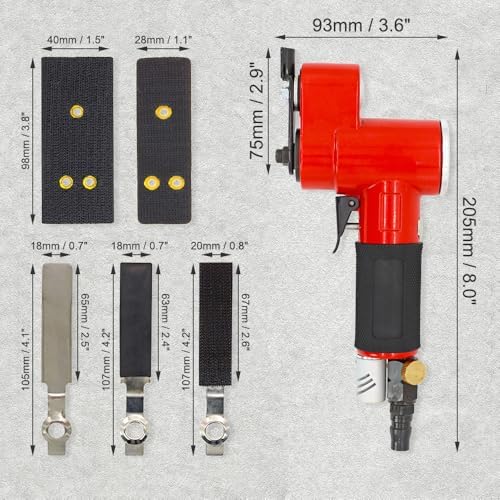 BAUSATZ Air Sander,Mini pneumatic sander for car body work, high-speed pneumatic polisher, miniature sander with pneumatic tools for metal, plastic, wood, marble and corian surfaces