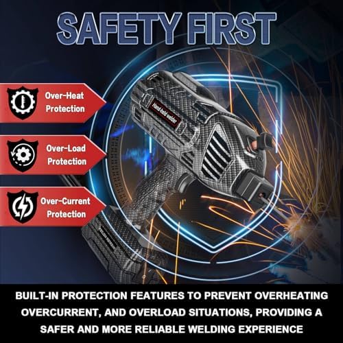 Welding Machine Handheld,20-120A 110V Portable Stick Welder 20pcs Rods,IGBT Hand Held Welder Machine withHot Start Arc Force Anti-stick ARC Welder Gun,6 Variable Current Adjustment (Black)