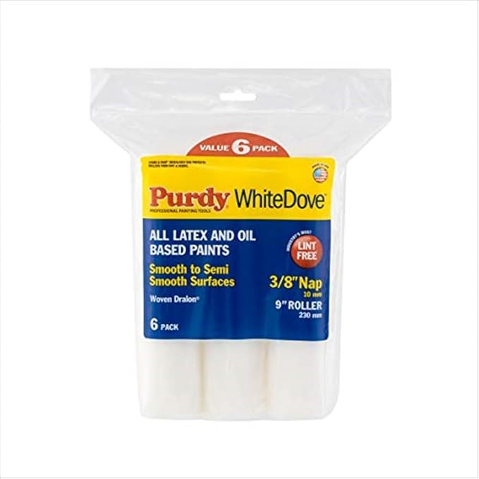 Purdy White Dove Roller Cover, 9 x 3/8 in., 6 count