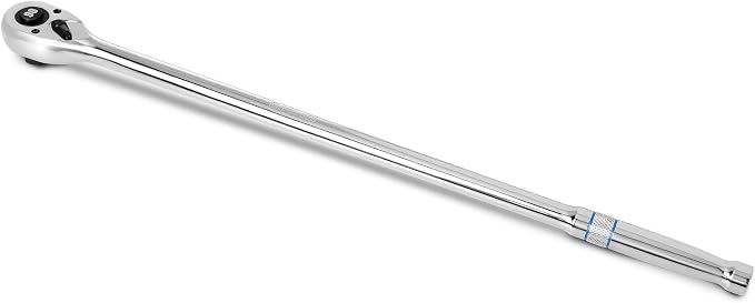 DURATECH Extra Long Handle 1/2-Inch Drive Ratchet, 90-Tooth Ratchet Wrench | Quick-Release Socket Wrench with 20" Extra Long Handle, Teardrop Ratcheting, Reversible, CR-V Made, CR-MO Head,Full Polished