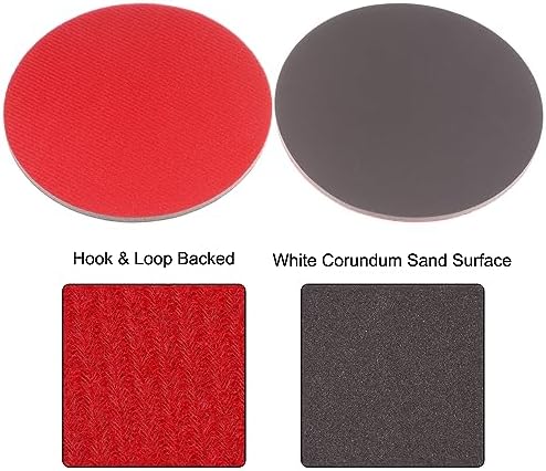 uxcell 30pcs 3000 Grit Sanding Sponge 6" Hook and Loop Sponge Sanding Disc