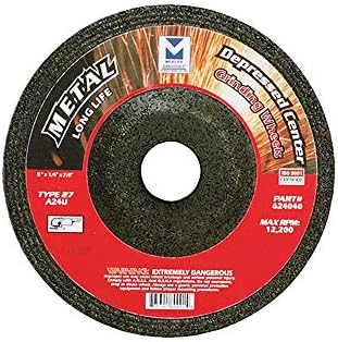 Mercer Industries Long Life Grinding Wheel, (25 Pack), 5" x 1/4" x 7/8"