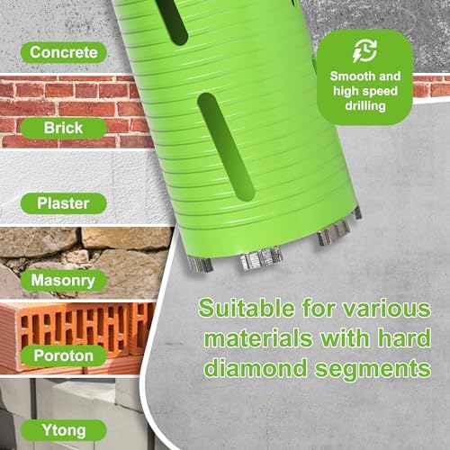 4 1/2 Inch Dry Core Drill Bit, 5/8"-11 Threaded Concrete Core Bit