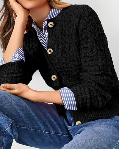 PRETTYGARDEN Women's Fall Lightweight Cardigan Sweaters