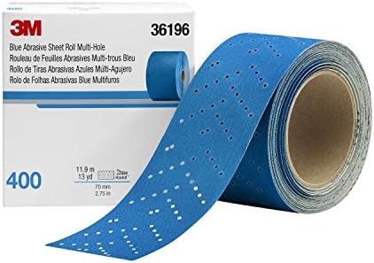 3M Hookit Blue Abrasive Sheet Roll, 36196, 400, 2.75 in x 13 yd