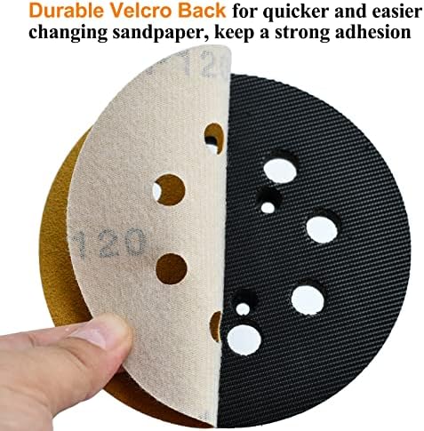 5-Inch 8-Hole Hook and Loop Sanding Discs 120-Grit, 200-Pack