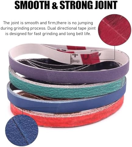 16 Pack 1 x 18 Inch Replacement Sanding Belts for Knife Sharpening