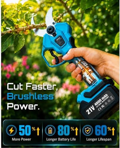 SEESII Electric Pruning Shears 4 Modes, 1.8” Cut Electric Pruners Cordless