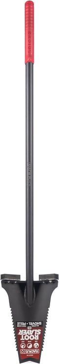Root Slayer RS241 Heavy Duty All Steel Long Handle Garden Shovel for Digging and Landscaping, Durable Spade, Black