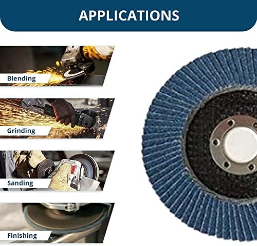 Benchmark Abrasives 4.5" x 7/8" Zirconia Type 29 Flap Discs, 80 Grit